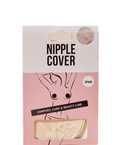3Pieces Pack Lace Nipple Cover UW300012 NUDE